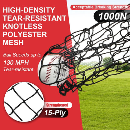 9 Hole Pitching Net, Baseball Pitching Net with Strike Zone, Solid Softball Pitching Net, Adjustable Heights Softball Baseball Training Equipment for Hitting and Pitching