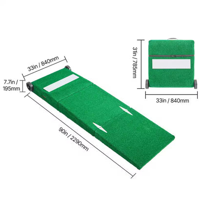 Portable Baseball/Softball Pitching Mound, 77 In. Indoor/Outdoor Practice Aid W/ Turf, Pitching Rubber and Carry Handles