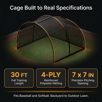 Baseball Batting Cages for Backyard 30Ft X 10Ft X 10Ft Baseball & Softball Cage Net with Zipper Door 4-Ply Reinforced Netting Portable Batting Cage for Backyard & Outdoor Lawn Training — Results & Stats
