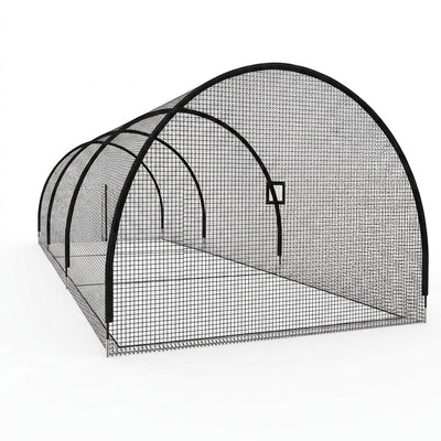 Baseball Batting Cage Designed for Backyard Training, 30x10x10 Ft Dimensions, 4-Ply Reinforced Netting, Zipper Door Entry