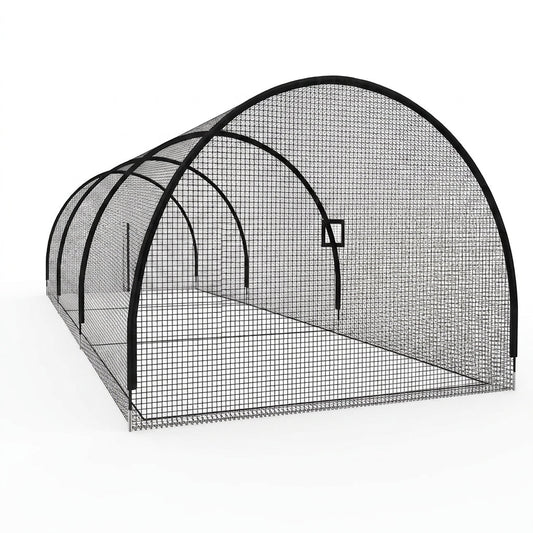 Baseball Batting Cages for Backyard 30Ft X 10Ft X 10Ft Baseball & Softball Cage Net with Zipper Door 4-Ply Reinforced Netting Portable Batting Cage for Backyard & Outdoor Lawn Training — Studio Shot
