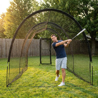 Baseball Batting Cages for Backyard 30Ft X 10Ft X 10Ft Baseball & Softball Cage Net with Zipper Door 4-Ply Reinforced Netting Portable Batting Cage for Backyard & Outdoor Lawn Training — Lifestyle