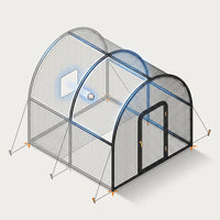 Baseball Batting Cages for Backyard 30Ft X 10Ft X 10Ft Baseball & Softball Cage Net with Zipper Door 4-Ply Reinforced Netting Portable Batting Cage for Backyard & Outdoor Lawn Training — How It Works