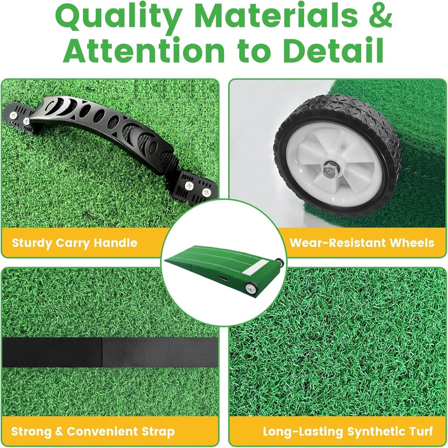 Portable Pitching Mound, Foldable Pitchers Mound 80 X 28 X 6 Inch, Pitching Mounds for Baseball with Non-Slip Rubber Plate & Carry Handle, for Outdoor Pitching Training Game Use