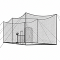 Baseball Batting Cage, 35.0 X 10.5 X 10.2 FT Freestanding Portable Batting Cage, Hitting Cages with 45-Ply Knotted HDPE & Long Positioning Ropes, Battings Cages Netting for Indoor Outdoor