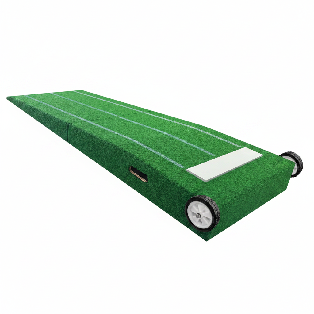 Portable Pitching Mound, Foldable Pitchers Mound 80 X 28 X 6 Inch, Pitching Mounds for Baseball with Non-Slip Rubber Plate & Carry Handle, for Outdoor Pitching Training Game Use