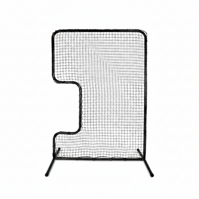 Heavy Duty Standard C Softball Pitching Screen, C Screen Baseball for Batting Cage, Portable Softball Baseballs Pitching Machine Protective Screen with 33” X 18” Cutout, Batting Practice Equipment