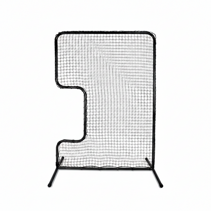 Heavy Duty Standard C Softball Pitching Screen, C Screen Baseball for Batting Cage, Portable Softball Baseballs Pitching Machine Protective Screen with 33” X 18” Cutout, Batting Practice Equipment