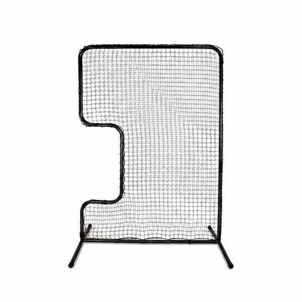 Heavy Duty Standard C Softball Pitching Screen, C Screen Baseball for Batting Cage, Portable Softball Baseballs Pitching Machine Protective Screen with 33” X 18” Cutout, Batting Practice Equipment